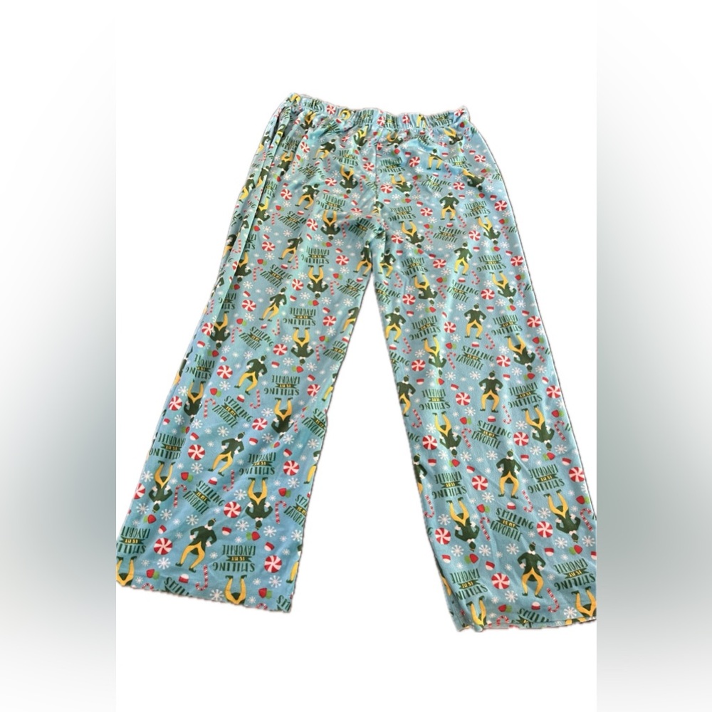 Men’s Elf lounge pants pajama bottoms colorful Smiling is my favorite - Picture 3 of 12